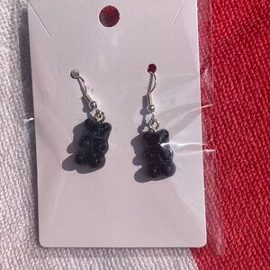 Black Gummy Bear earrings.